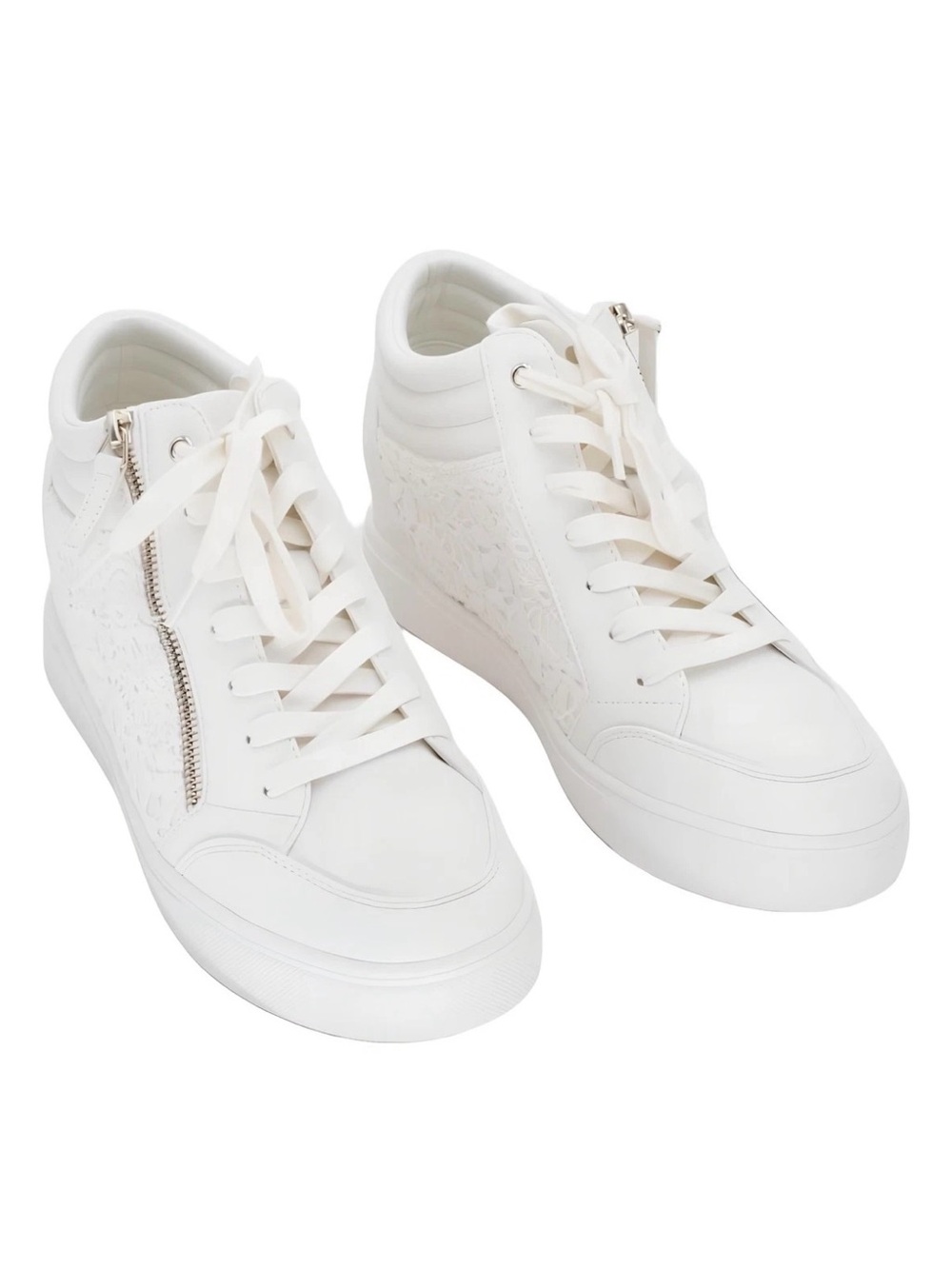 NWOB Nine West Tons Women's High Top Wedge Sneakers. Size 6.5M. MSRP $89.99